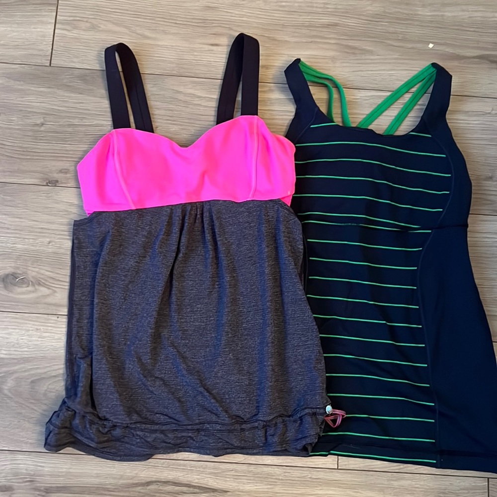 Lululemon workout tanks with built in bras